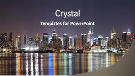  Presentation with new york city - Beautiful slide deck featuring river viewed from new jersey backdrop and a  colored foreground