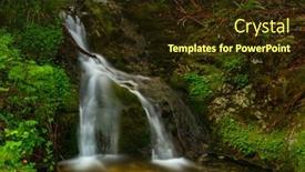  Presentation with waterfall - Presentation featuring river-waterfall-in-the-portuguese background and a wine colored foreground