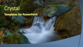  Presentation with waterfall - Slide set featuring river-waterfall-in-the-portuguese background and a  colored foreground