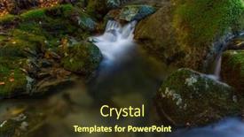  Presentation with waterfall - Slide set having river-waterfall-in-the-portuguese background and a tawny brown colored foreground