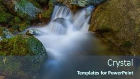  Presentation with waterfall - PPT theme featuring river-waterfall-in-the-portuguese background and a ocean colored foreground