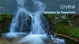  Presentation with waterfall - PPT theme consisting of river-waterfall-in-the-portuguese background and a ocean colored foreground