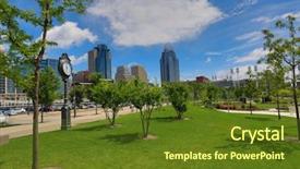  Presentation with cincinnati - Cool new slides with riverfront park along the ohio backdrop and a tawny brown colored foreground
