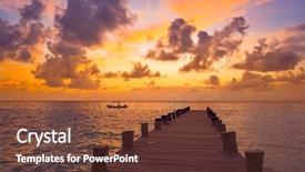  Presentation with maya - PPT layouts with riviera maya pier sunrise background and a tawny brown colored foreground