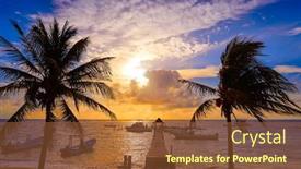  Presentation with maya - Slides consisting of riviera maya sunrise pier background and a tawny brown colored foreground