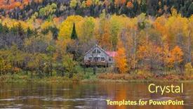  Presentation with saint - Presentation design enhanced with riviere-saint-maurice-in-quebec background and a tawny brown colored foreground