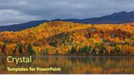  Presentation with saint - Presentation theme consisting of riviere-saint-maurice-in-quebec background and a tawny brown colored foreground
