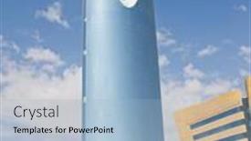  Presentation with riyadh - Colorful theme enhanced with riyadh-december-22-kingdom-tower backdrop and a light blue colored foreground