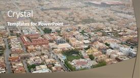  Presentation with saudi arabia - Theme enhanced with riyadh-february-29-aerial-view background and a gray colored foreground
