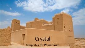  Presentation with riyadh - Beautiful presentation theme featuring riyadh kingdom of saudi arabia backdrop and a coral colored foreground