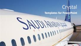  Presentation with airport port - Amazing theme having riyadh-march-01-planes-preparing backdrop and a teal colored foreground