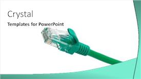  Presentation with connector - Amazing PPT theme having rj45 ethernet connector side view isolated on pure white backdrop and a white colored foreground