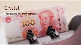  Presentation with cpr machine - Audience pleasing slides consisting of rmb banknote on automatic counting backdrop and a  colored foreground