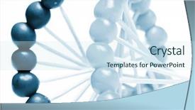  Presentation with rna - PPT theme with rna - molecule of dna background and a sky blue colored foreground