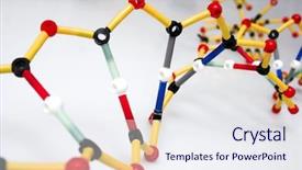  Presentation with rna - Presentation theme featuring rna - molecule structure close-up background and a sky blue colored foreground