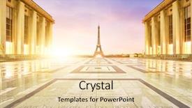  Presentation with eiffel tower paris france - Presentation design having ro - eiffel tower paris view background and a lemonade colored foreground