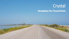  Presentation with ancient map of greece - Cool new slide set with ro - roed of agios ioannis backdrop and a  colored foreground