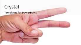  Presentation with rock - Beautiful presentation featuring ro - scissors sign in rock-paper-scissors game backdrop and a sky blue colored foreground