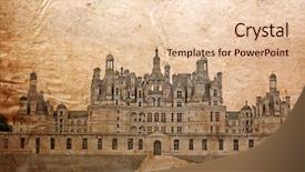  Presentation with france - Audience pleasing PPT theme consisting of royal road - castle of chambord france backdrop and a lemonade colored foreground