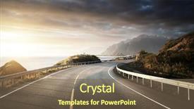  Presentation with norway - Amazing slide deck having road - oad by the sea backdrop and a violet colored foreground