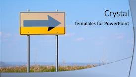  Presentation with rural road - Theme consisting of road - right turn only one background and a light blue colored foreground