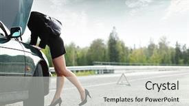  Presentation with lactation young woman breastfeeding - Cool new slides with road accident - young woman with heels repairing backdrop and a light gray colored foreground