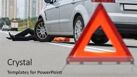  Presentation with road accident - Slides featuring the chocolate hills bohol background and a mint green colored foreground.