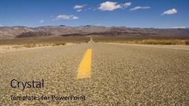  Presentation with horizon - Cool new presentation theme with road-across-death-valley backdrop and a  colored foreground