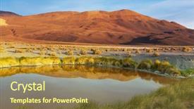  Presentation with argentina winery - Audience pleasing presentation theme consisting of road adventure - landscapes of northern argentina backdrop and a tawny brown colored foreground