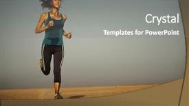  Presentation with adventure - Cool new presentation design with road adventure - young lady in wet clothes backdrop and a  colored foreground