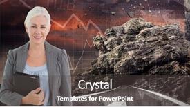  Presentation with digital image processing - Audience pleasing presentation consisting of road against rock and graph backdrop and a dark gray colored foreground