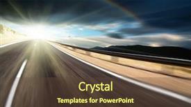  Presentation with road light - Slide deck featuring road ahead - way to light background and a tawny brown colored foreground