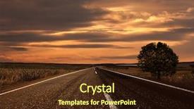  Presentation with road safety rules - Presentation theme consisting of road ahead and the sunset background and a wine colored foreground