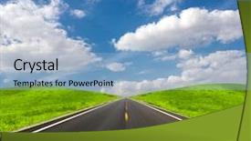  Presentation with road - Slides featuring road ahead background and a light blue colored foreground