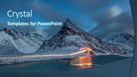  Presentation with traffic road - Presentation theme consisting of road-and-bridge-with-traffic background and a ocean colored foreground