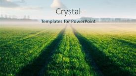  Presentation with agriculture - PPT theme enhanced with road-and-green-rows background and a sky blue colored foreground