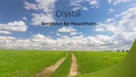  Presentation with nobody - Slide deck enhanced with road and nobody through the green background and a teal colored foreground