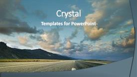  Presentation with strong - Amazing PPT theme having road and the dramatic sky backdrop and a teal colored foreground