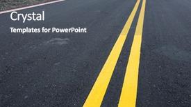  Presentation with road yellow - Colorful presentation design enhanced with road and yellow line backdrop and a dark gray colored foreground