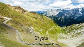  Presentation with italy - PPT theme having road at passo dello stelvio background and a yellow colored foreground