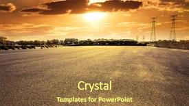  Presentation with road - Colorful slide deck enhanced with road at sunset backdrop and a tawny brown colored foreground