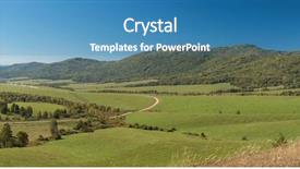  Presentation with road - Cool new slide deck with road at the mountains horisontal backdrop and a  colored foreground