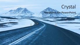  Presentation with journey - Cool new slide set with road at twilight backdrop and a light blue colored foreground