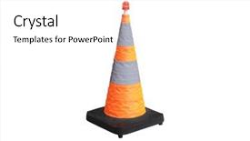  Presentation with road - PPT theme consisting of road-barrier-under-the-white background and a white colored foreground