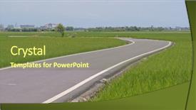  Presentation with paddy field - Audience pleasing slide deck consisting of  backdrop and a  colored foreground