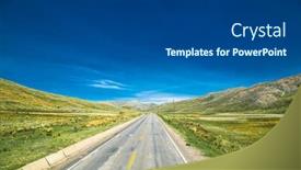  Presentation with america - Amazing slide set having road between puno and cosco and beautiful landscapes peru south america backdrop and a dark gray colored foreground