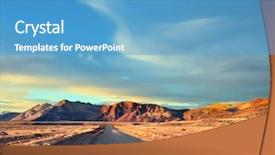  Presentation with road - Audience pleasing slides consisting of road between the endless pampa backdrop and a teal colored foreground