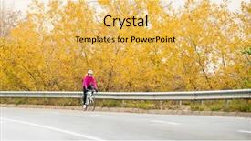  Presentation with highway road accidents - Amazing theme having road bicycle on the highway backdrop and a  colored foreground