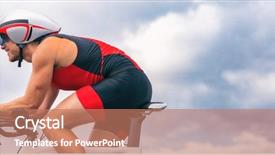  Presentation with space time - PPT theme enhanced with road bike with time trial background and a coral colored foreground