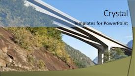  Presentation with forests - Audience pleasing slides consisting of road bridge in the forests of swiss backdrop and a light blue colored foreground